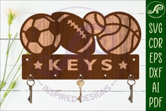 Sports balls Key holders for metal and laser cutting Product Image 2