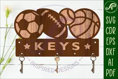Sports balls Key holders for metal and laser cutting Product Image 2