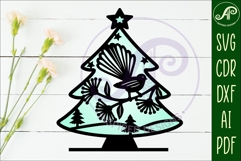 Christmas tree stand, laser cut file, New Zealand theme 1 Product Image 2