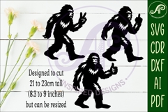 Bigfoot silhouette laser cut outs SVG file 1 Product Image 2