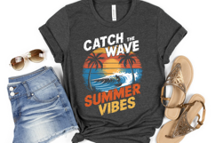 Catch the wave Summer Vibes SVG Design | SVG Cut files Product Image 3