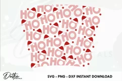 Ho Ho Ho Christmas Wrap SVG | 24oz No Hole Acrylic Tumbler Product Image 2