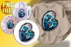 B Doodle Letter Valentine Whimsical Romantic Magic! Product Image 1