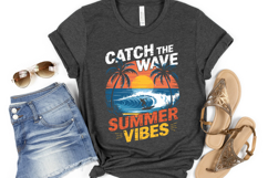 Catch the wave Summer Vibes SVG Design | SVG Cut files Product Image 3