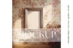 Photo Frame Mockup in Interior Room Studio Canvas Mockup_24 Product Image 1