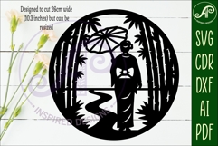 Japanese Bamboo Wall Art SVG | Geisha Garden Laser Cut File Product Image 2