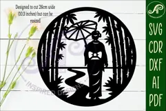 Japanese Bamboo Wall Art SVG | Geisha Garden Laser Cut File Product Image 2