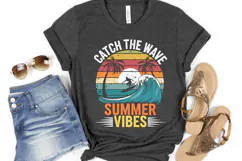 Catch the wave Summer Vibes SVG Design | SVG Cut files Product Image 3