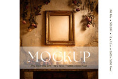 Photo Frame Mockup in Interior Room Studio Canvas Mockup_26 Product Image 1