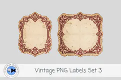 Vintage PNG Junk Journal Labels 3 Product Image 3