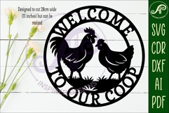 Welcome to our coop Chicken wall sign, SVG file. Product Image 2