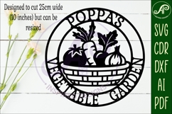 Poppa's Vegetable Garden Sign SVG, Laser Cut Vegetable Gar Product Image 2