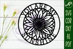 You are my sunshine wall art sign, SVG file. vector Product Image 2