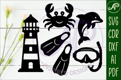 Summer Beach silhouettes laser cut out 3 Product Image 2