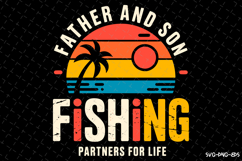 Father and Son Fishing Partners for life SVG Design| Fishing Product Image 1