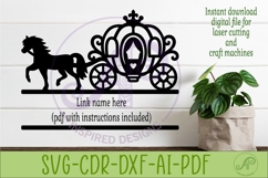 Princess Carriage Name Sign, Carriage SVG for Girls Nursery Product Image 2