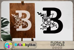 Floral letter B svg cut file / Botanical alphabet SVG Product Image 2