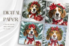 Christmas Dog Background Winter Snow Santa Wallpaper_17 Product Image 1