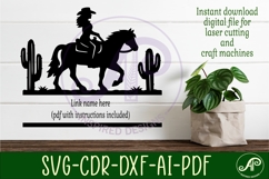 Cowgirl Horse Rider SVG -Western Cowboy Silhouette -Ranch Product Image 2