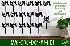 Horse shoe number cake toppers, 17 designs SVG laser cut Product Image 2