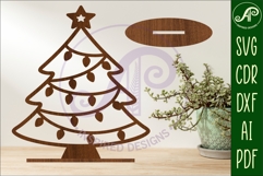 Christmas tree stand, laser cut file, lights Product Image 2