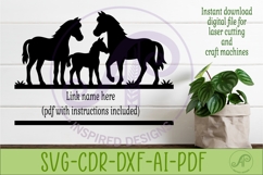 Horse Family Name Sign, Horse lovers SVG for Laser cutting Product Image 2