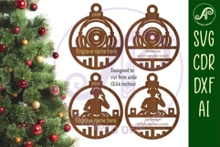 DJ theme personalized Christmas Ornament SVG Product Image 2