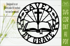 Saved By Grace SVG, Christian Wall Sign Laser Cut File Faith Product Image 2