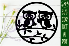Cute owl wall sign, SVG file. vector sign Product Image 2