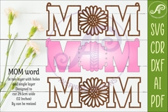Daisy MOM SVG, Laser Cut Mom Sign, Mother’s Day Hanging Product Image 2