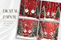 Gnome Christmas Background Winter Snow Wallpaper Backdrop_12 Product Image 1