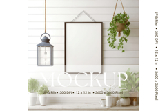 Photo Frame Mockup in Interior Room Studio Canvas Mockup_37 Product Image 1