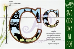 Farm Large C wall Letter 3 layer sign Product Image 2
