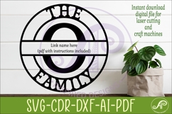 Monogram Family Letter O Name Sign SVG Product Image 2