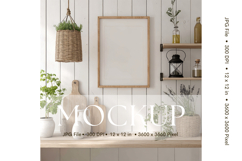 Photo Frame Mockup in Interior Room Studio Canvas Mockup_38 Product Image 1
