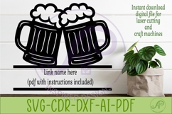 Beer Mug Name Sign SVG | Bar Wall Decor Laser Cut File Product Image 2