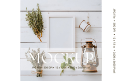 Photo Frame Mockup in Interior Room Studio Canvas Mockup_39 Product Image 1