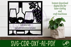 Wine lovers themed named wall sign or card topper Product Image 2