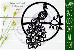 Peacock theme wall sign, SVG file. Product Image 2