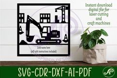 Construction Digger name wall art sign or card Product Image 2