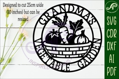 Grandma's Vegetable Garden Sign SVG, Laser Cut Vegetable Gar Product Image 2