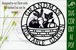 Grandma's Vegetable Garden Sign SVG, Laser Cut Vegetable Gar Product Image 2
