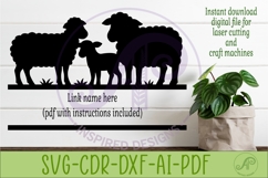 Sheep Family Name Sign, Farm lovers SVG for Laser cutting Product Image 2