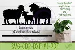 Sheep Family Name Sign, Farm lovers SVG for Laser cutting Product Image 2