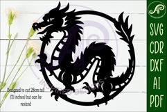 Chinese Dragon wall sign laser cut file Product Image 2