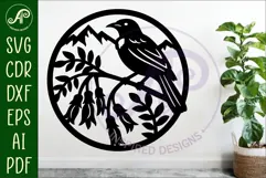 Tui New Zealand bird wall sign, SVG file. Product Image 2