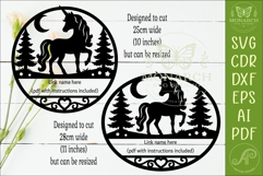 Personalized Unicorn Name Sign SVG, Fantasy Nursery Decor Product Image 2
