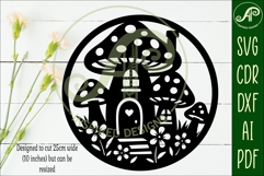 Mushroom house wall art sign template Product Image 2