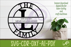 Monogram Family Letter L Name Sign SVG Product Image 2