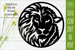 Lion and Lamb Round Wall Sign SVG, Christian Faith Laser Cut Product Image 2